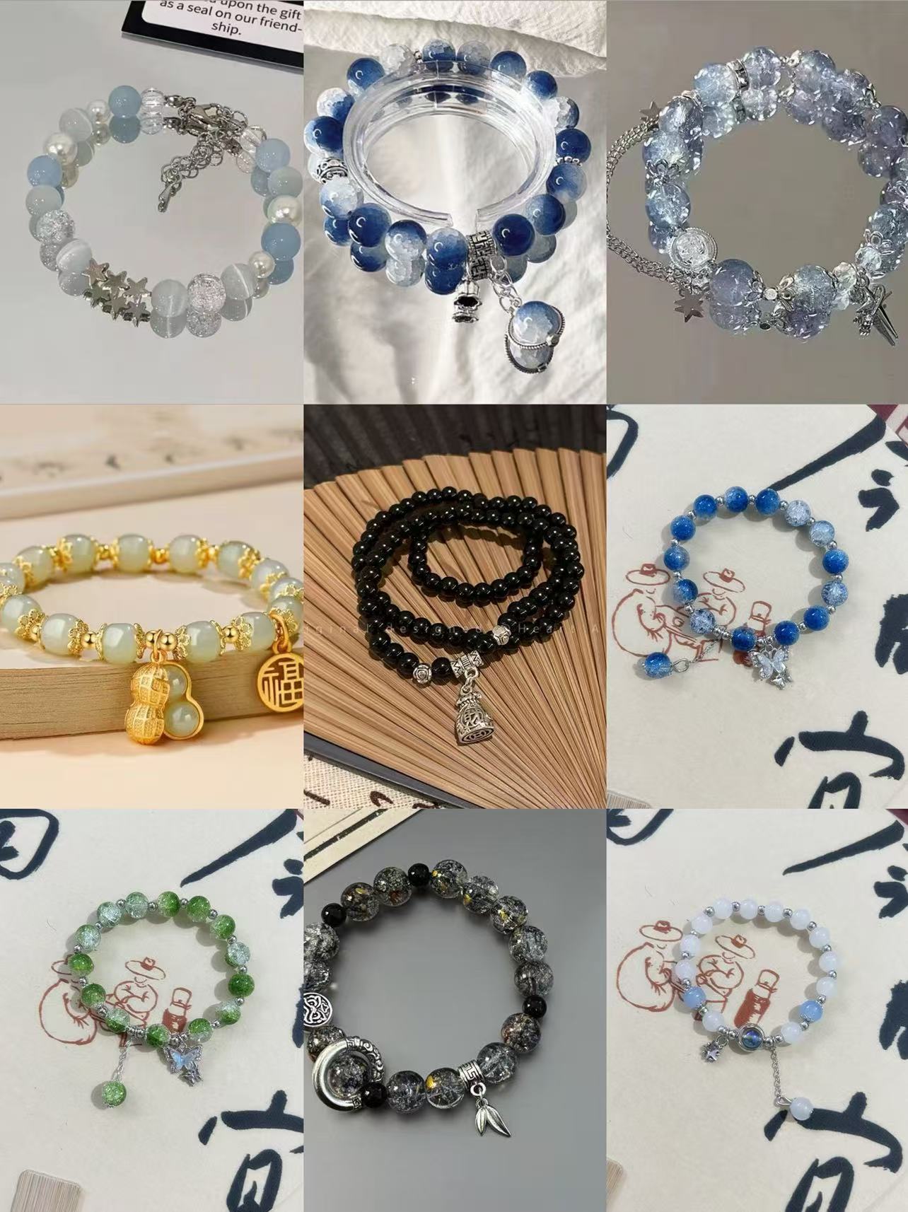 【🔥Open in Live】Glass Bracelets Lucky Bags