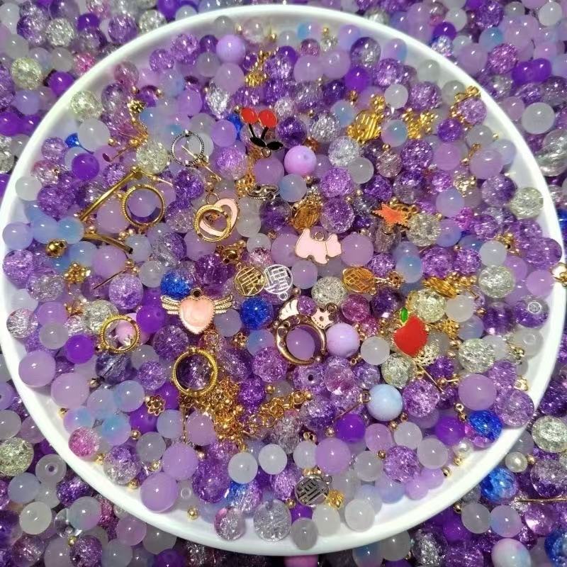 【 New Beads Mix 】Purple Aura- Glass Beads Mix